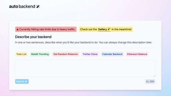 Auto Backend